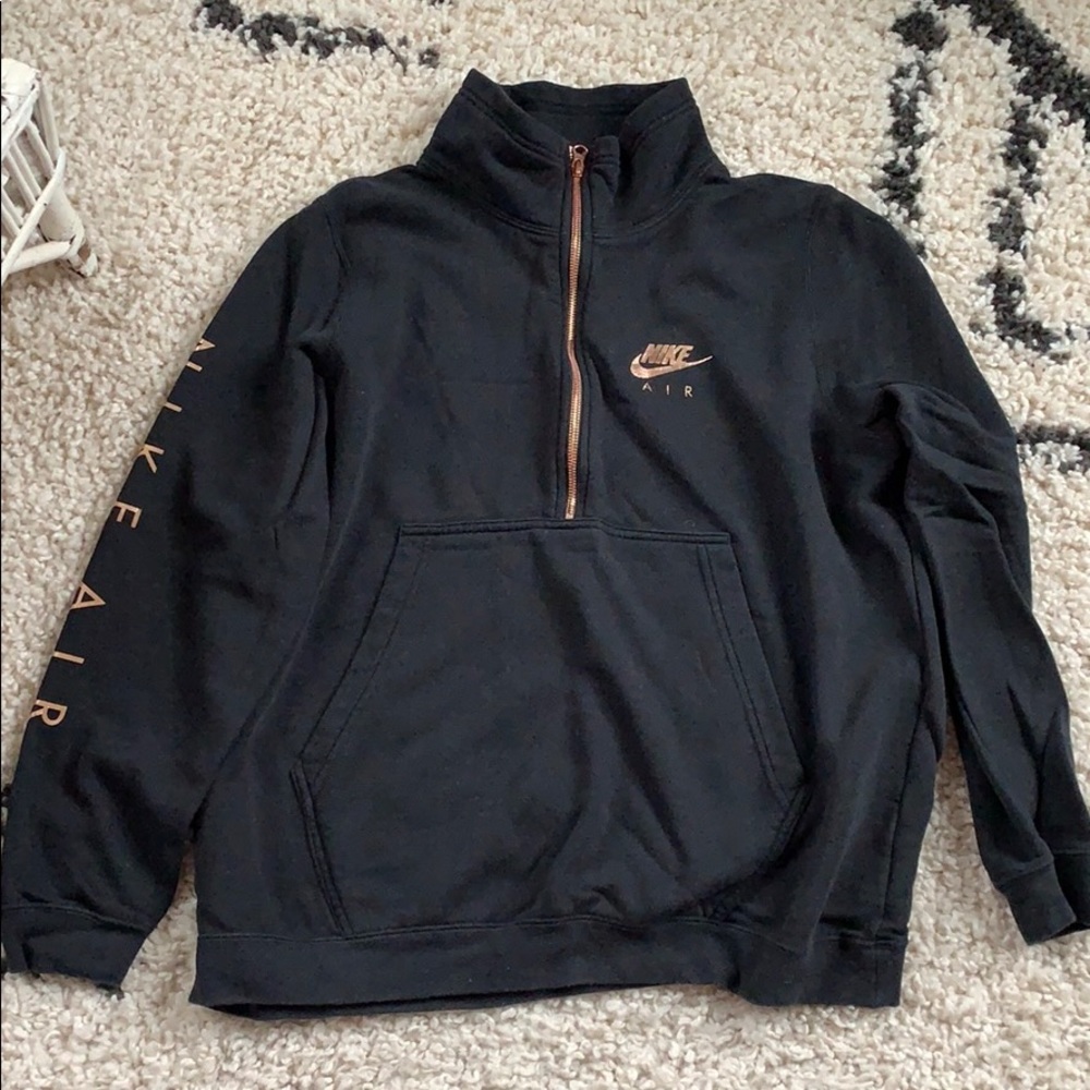Nike Half Zip Black & Copper Sweatshirt